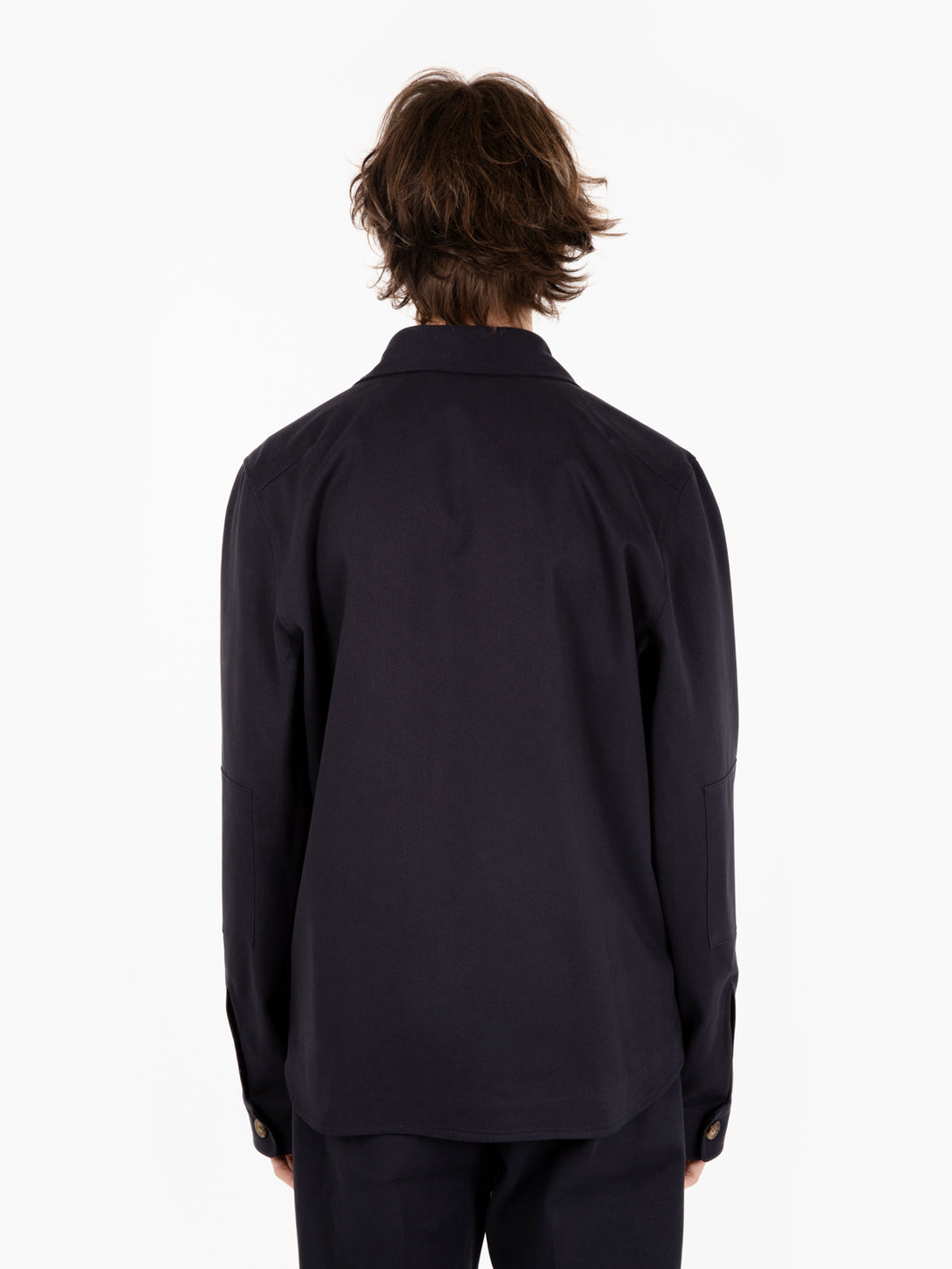 Giacca camicia in cotone dark blue