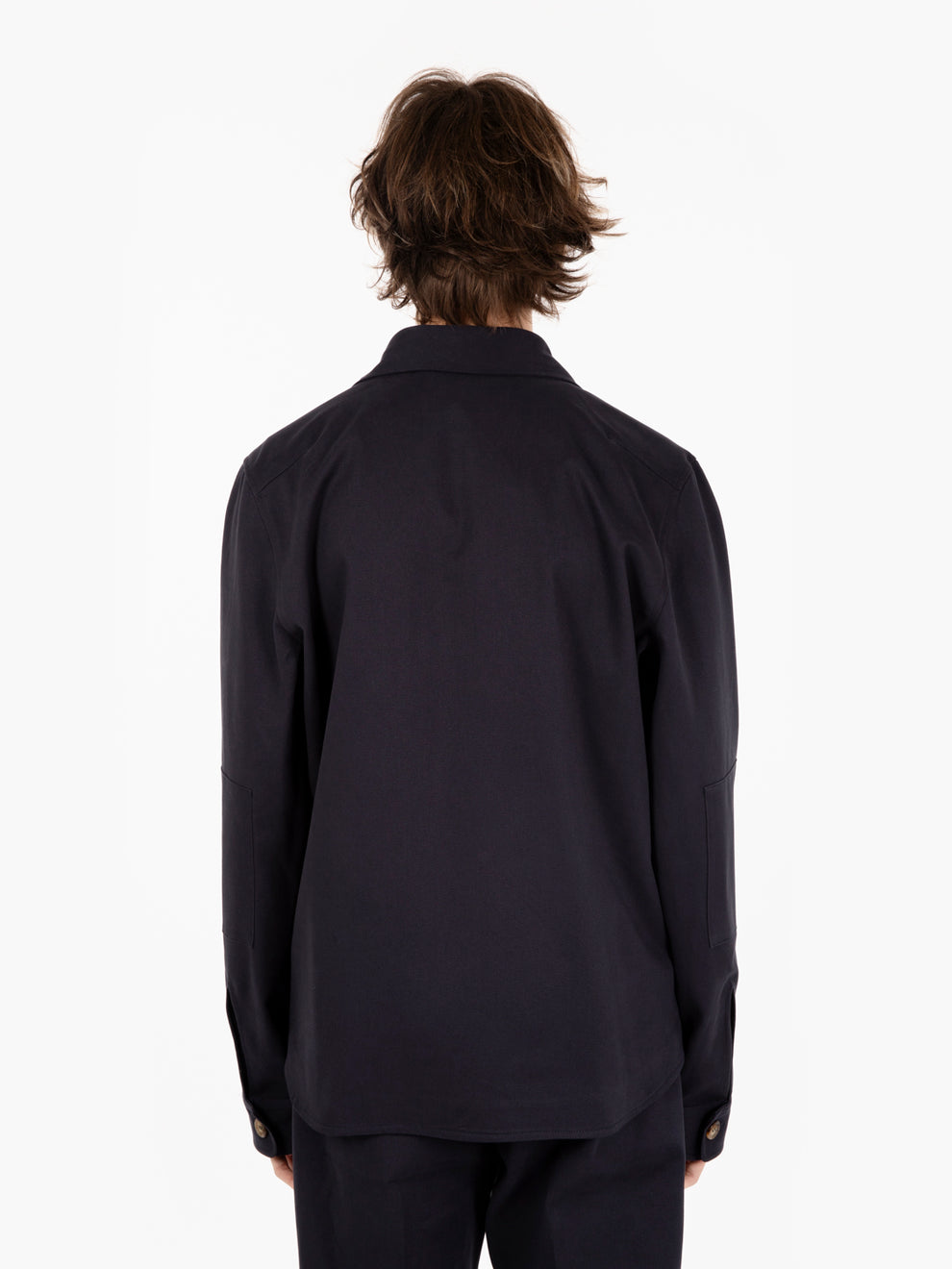 Dark blue cotton shirt jacket