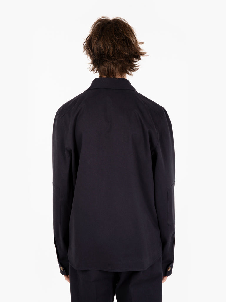 BEAUCOUP - Giacca camicia in cotone dark blue