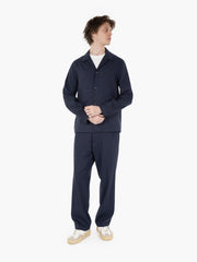 BEAUCOUP - Pantaloni in tessuto operato navy