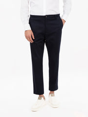 BEAUCOUP - Pantalone Pam in cotone blue dark