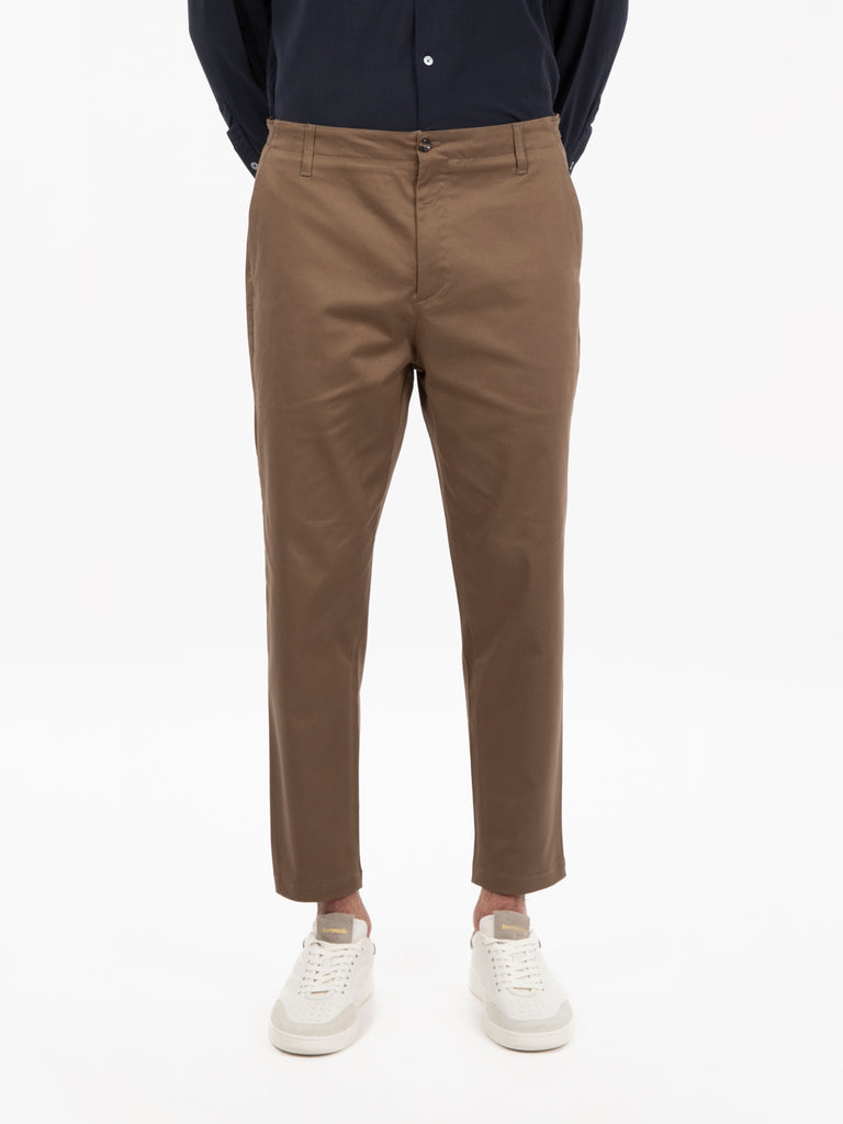 BEAUCOUP - Pantalone Pam in cotone fango