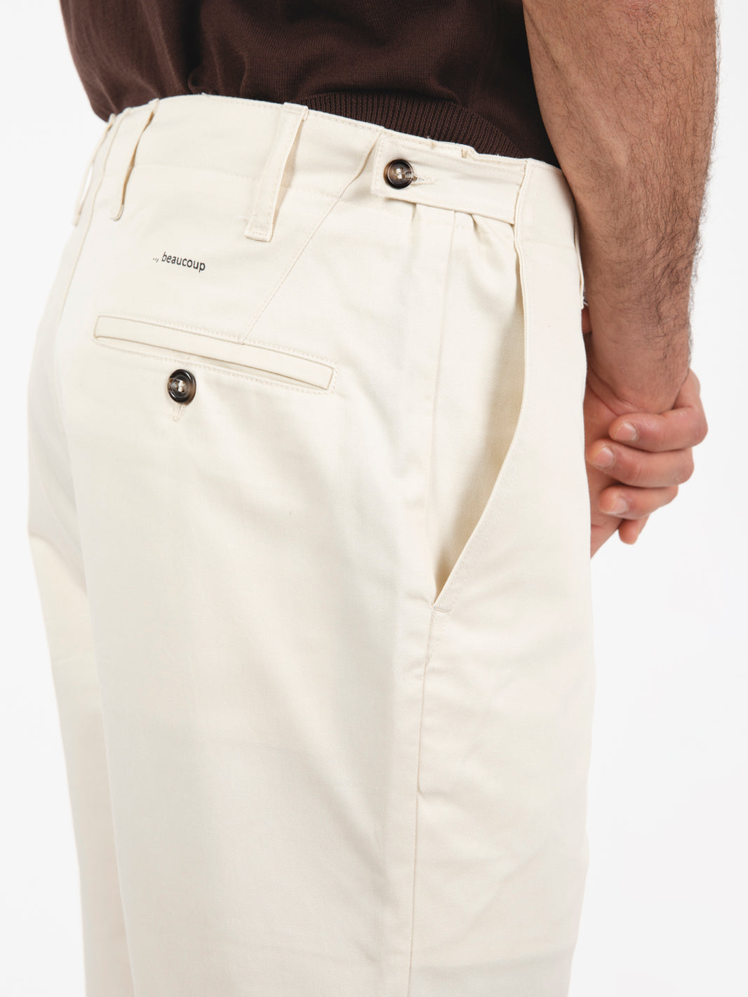 Pam trousers in off white cotton
