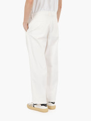 BEAUCOUP - Pantaloni con abrasioni off white