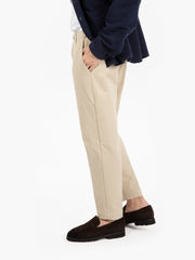 BEAUCOUP - Pantaloni in cotone Pam beige