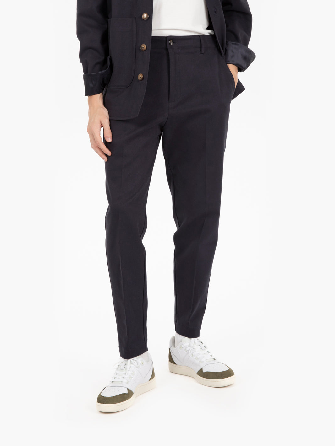 Pam navy cotton trousers