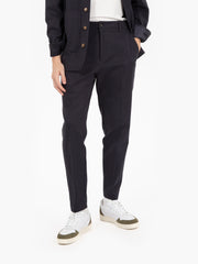 BEAUCOUP - Pantaloni in cotone Pam navy