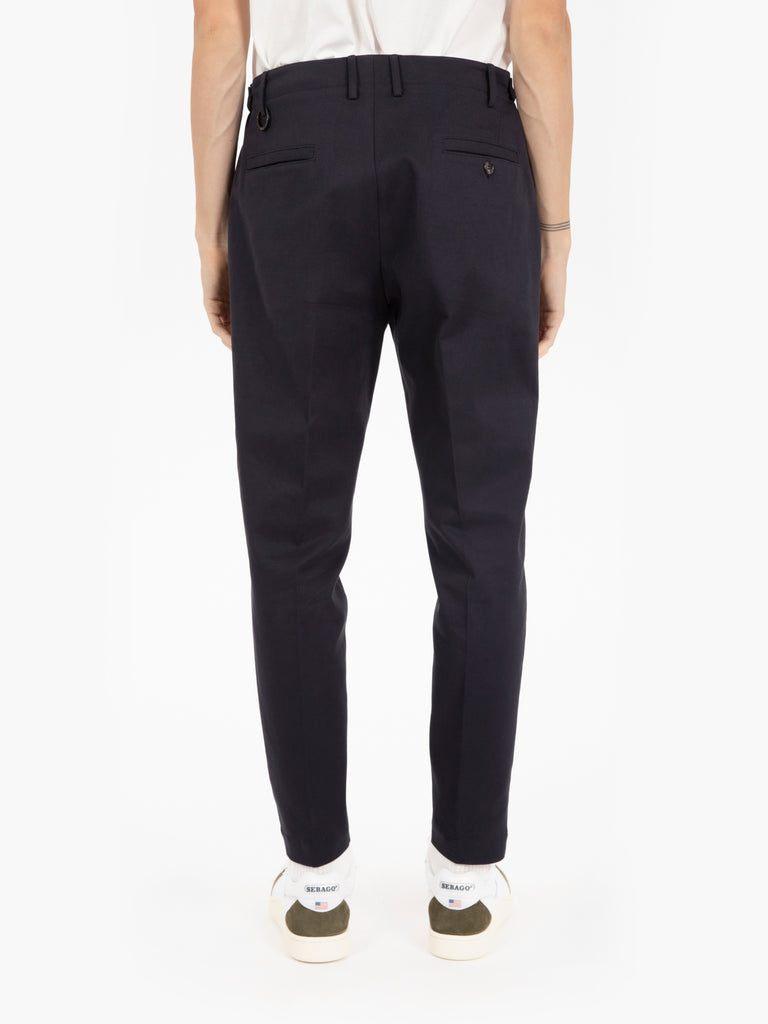 BEAUCOUP - Pantaloni in cotone Pam navy