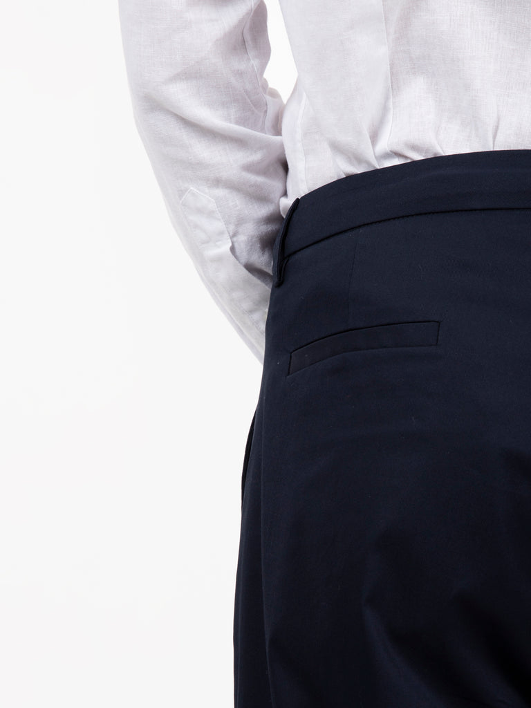 BEAUCOUP - Pantaloni in nylon e cotone blu