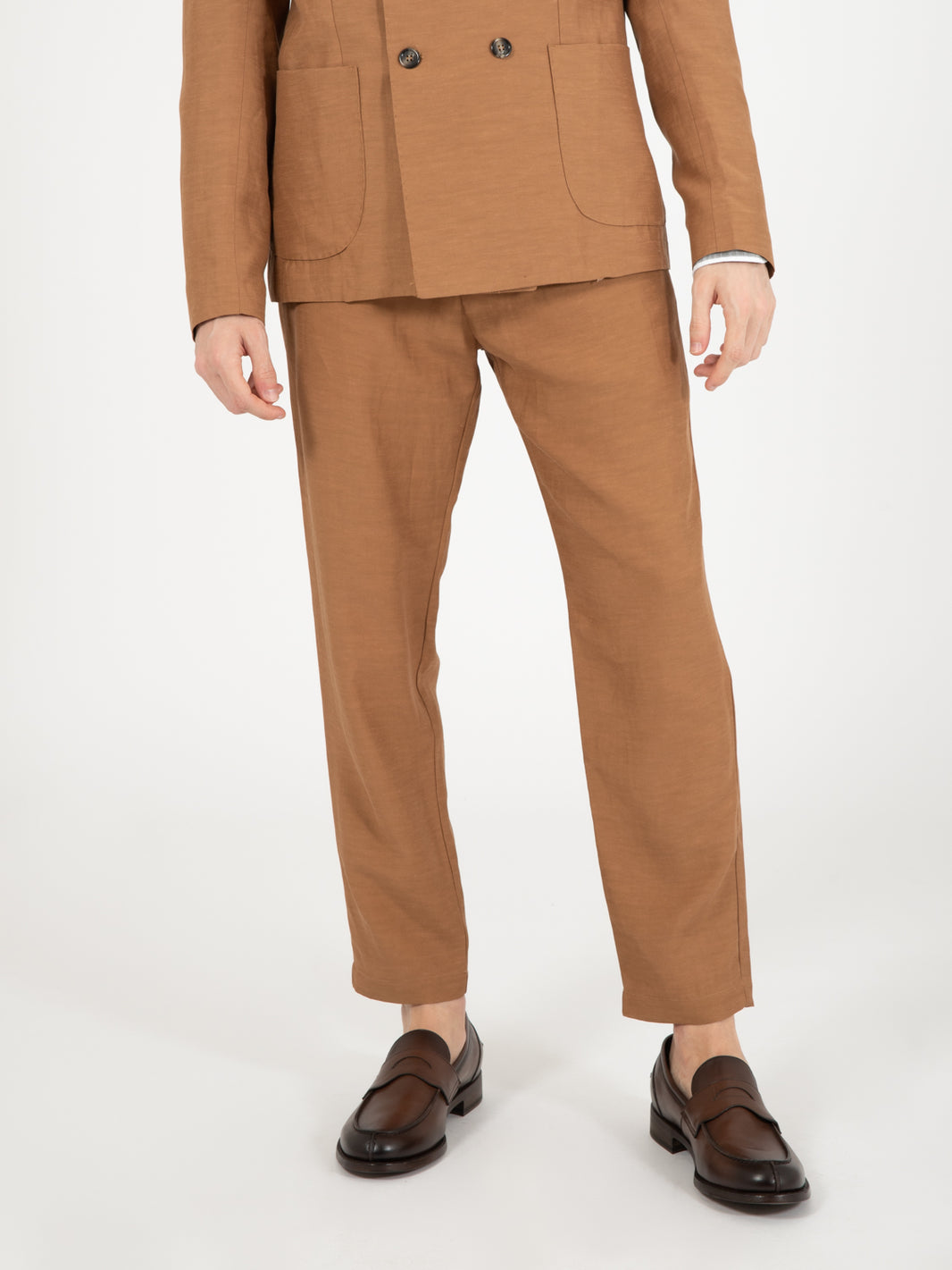 Pam trousers linen and viscose chocolate