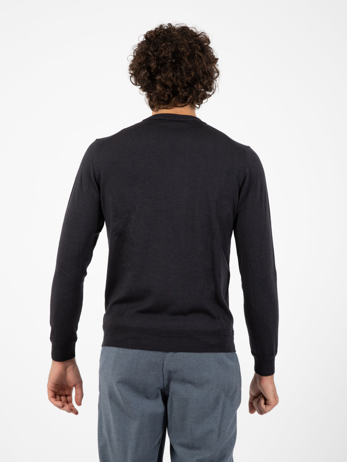 Maglia a girocollo old piombo