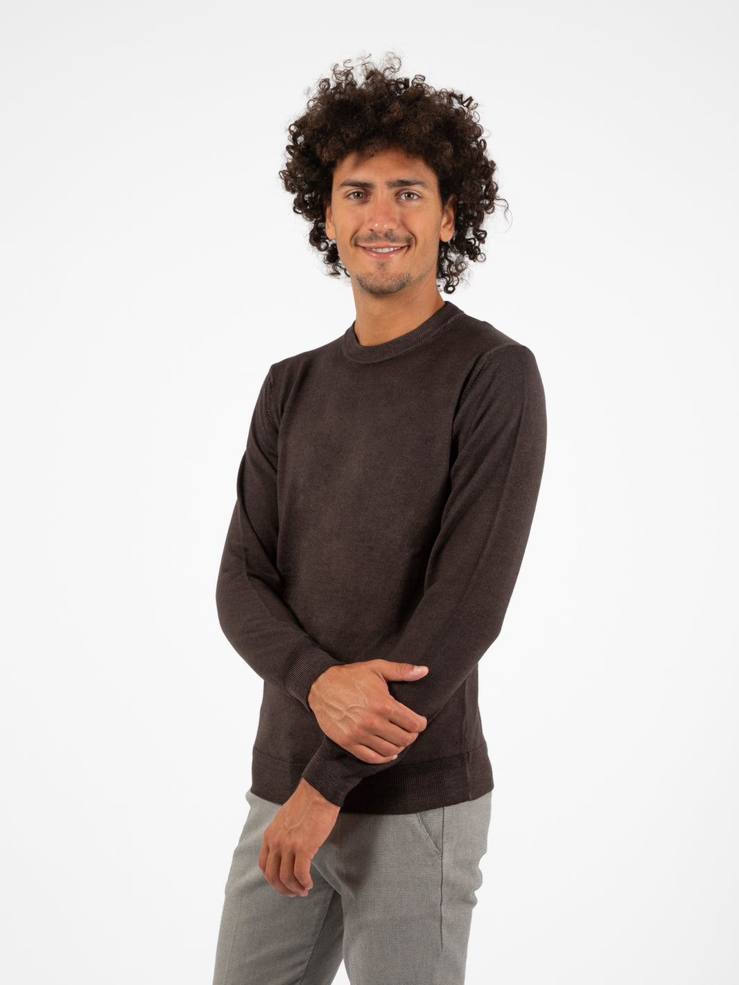 Maglia a girocollo old testa di moro