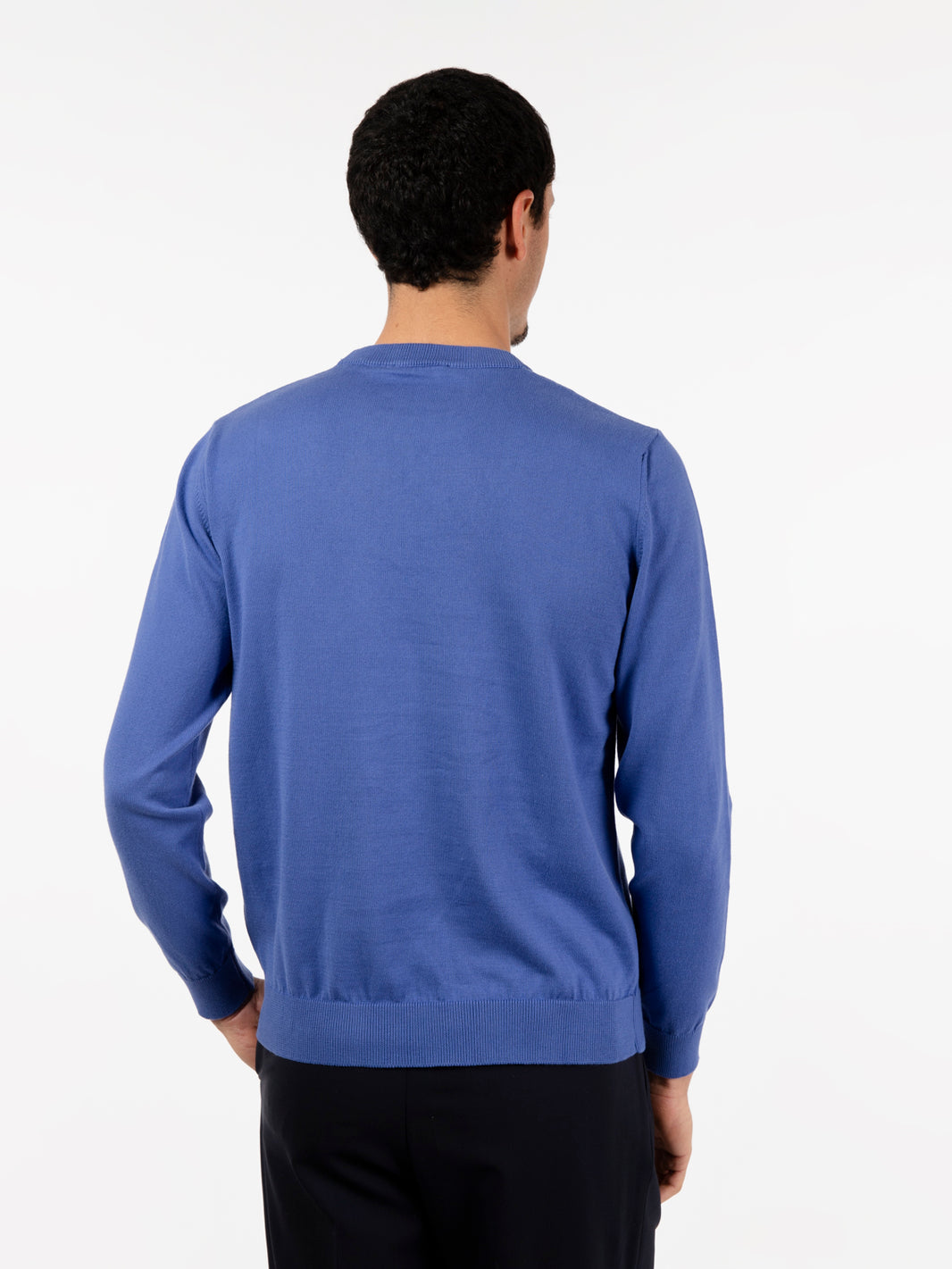 Maglia basica maniche lunghe bluette