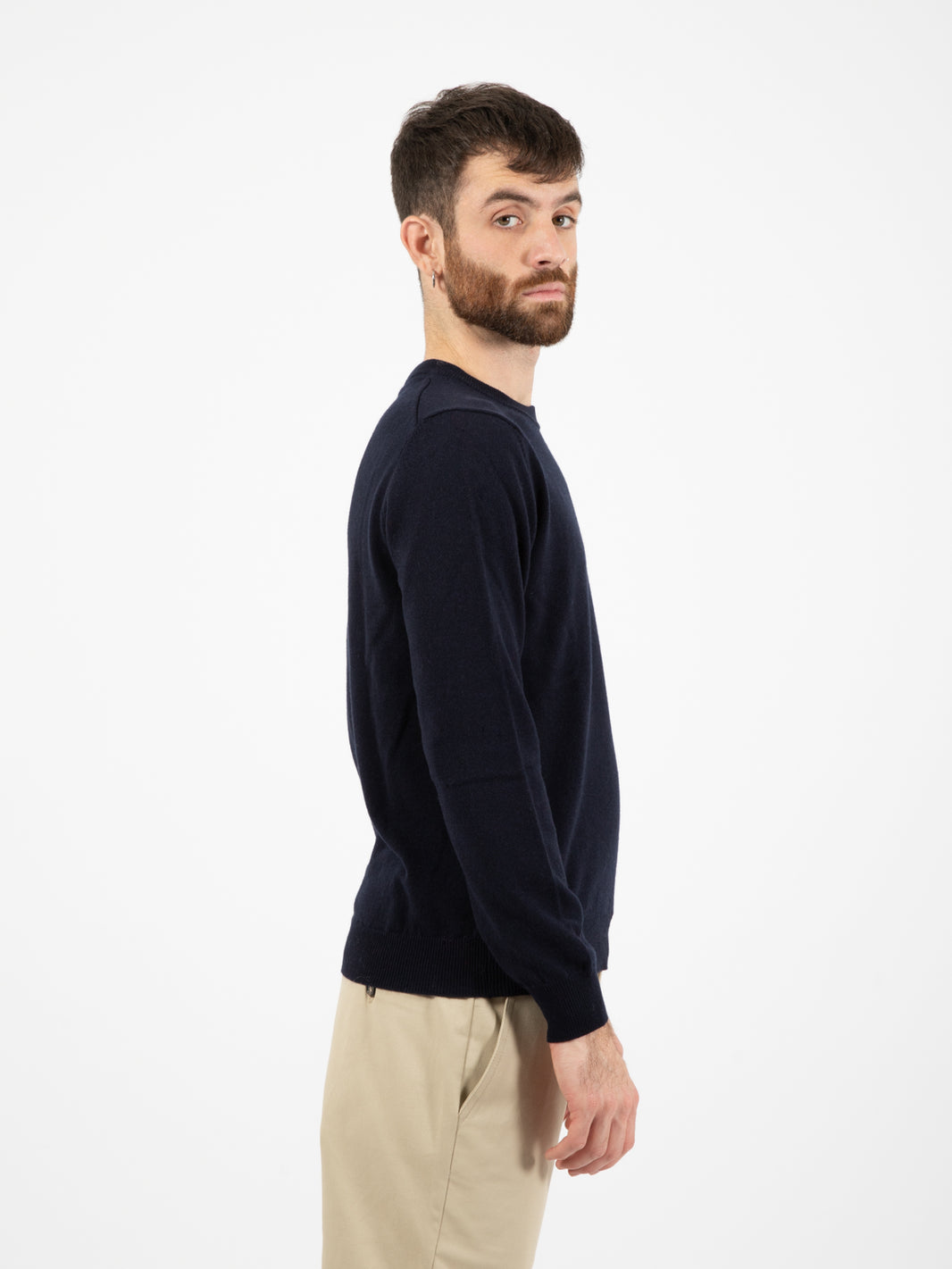 Maglione basico girocollo blu scuro