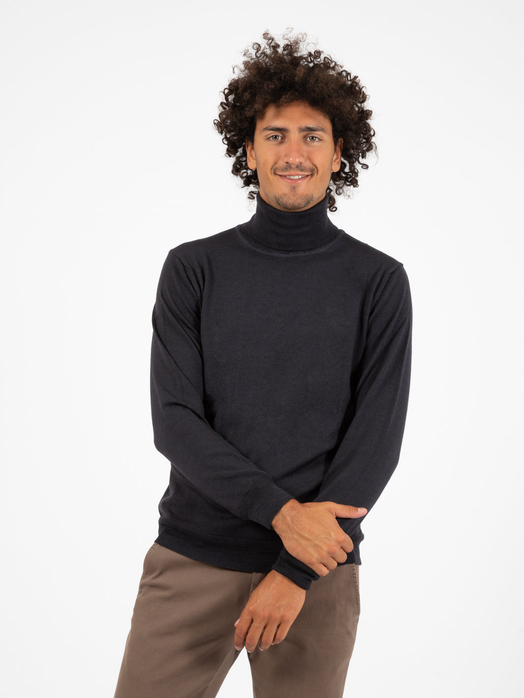 Maglione dolcevita old piombo
