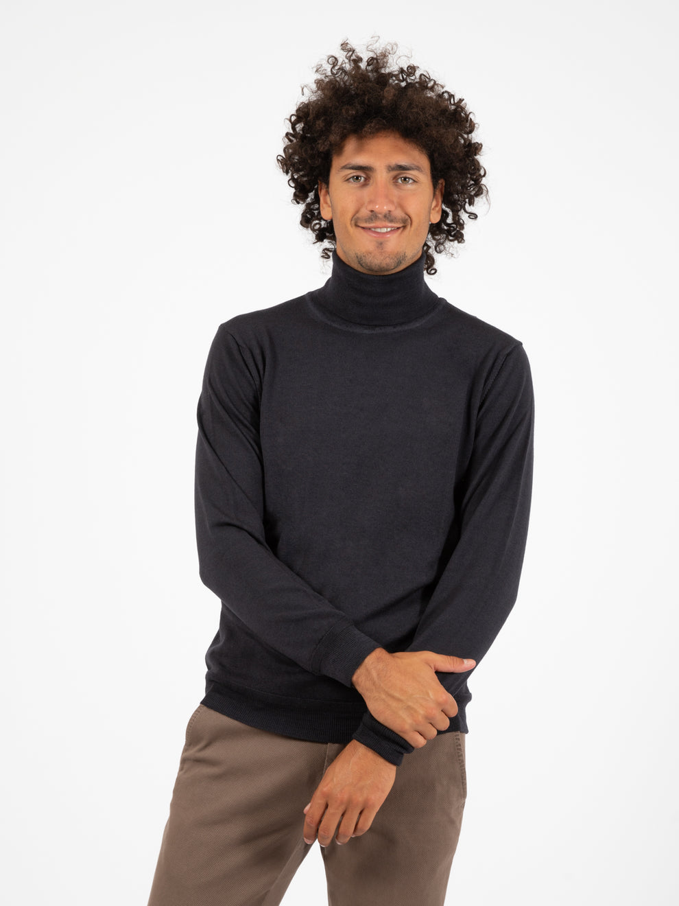 Maglione dolcevita old piombo