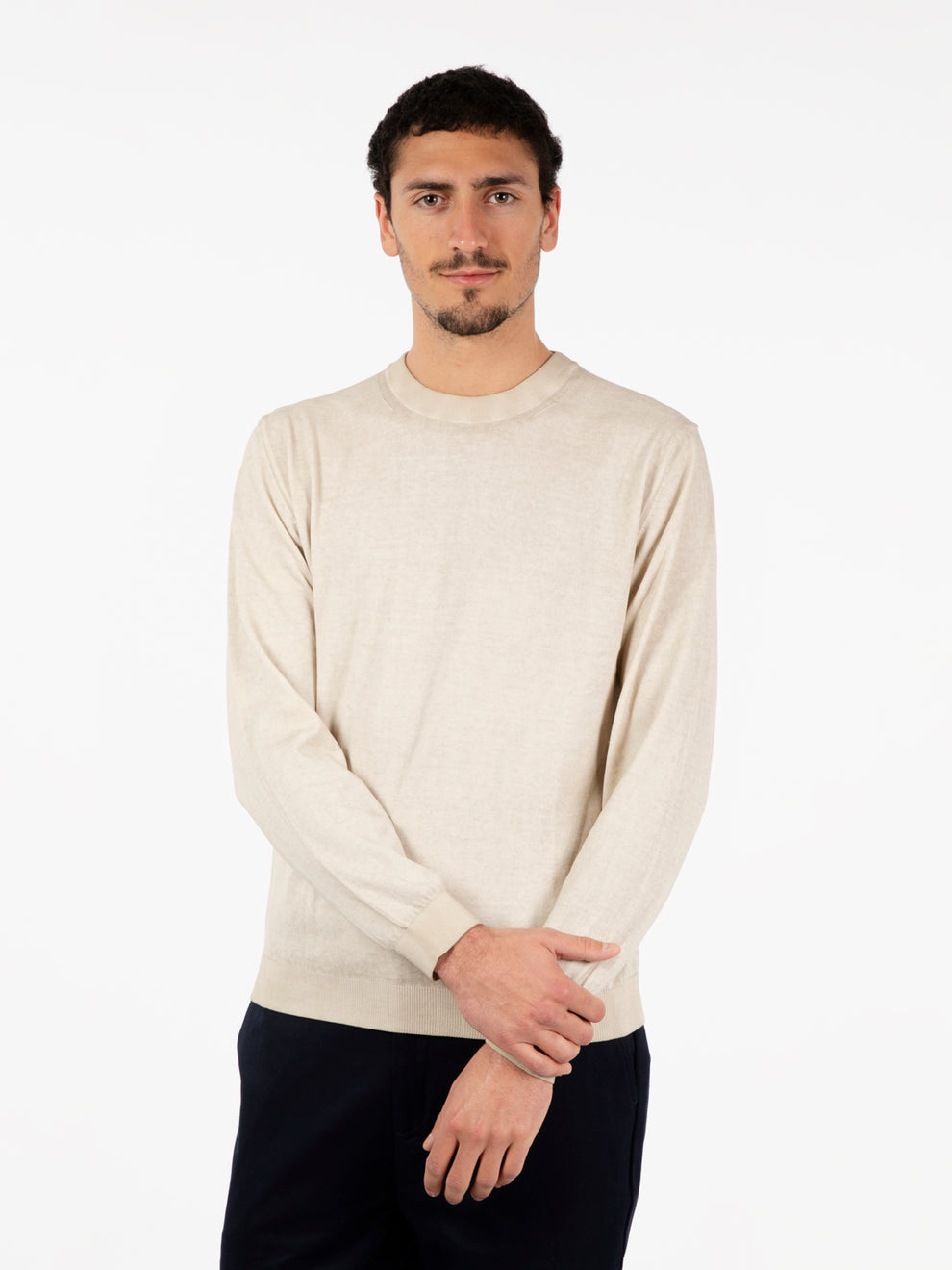 Maglione leggero basico beige