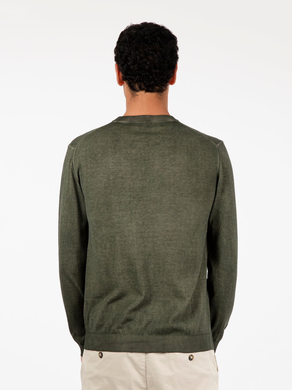 Maglione leggero basico verde militare