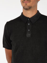 BELLWOOD - Polo in maglia a maniche corte piombo