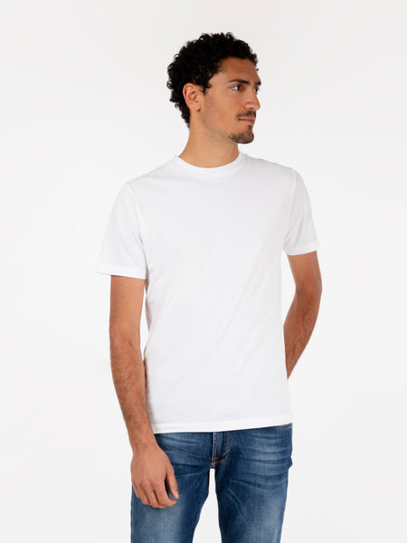 T-shirt basic a maniche corte bianco