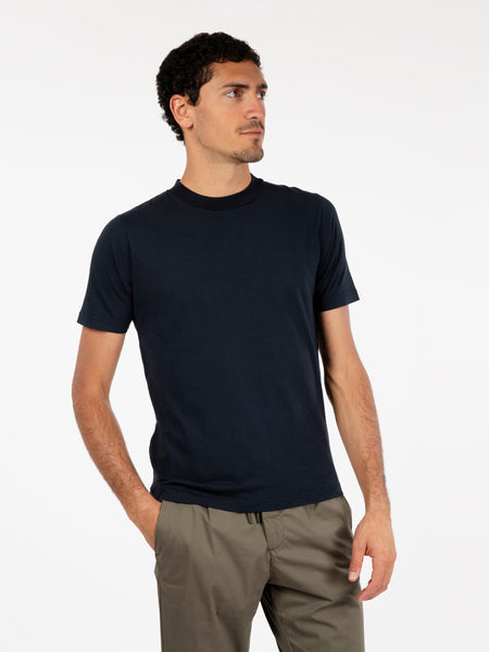 T-shirt basic a maniche corte blu scuro