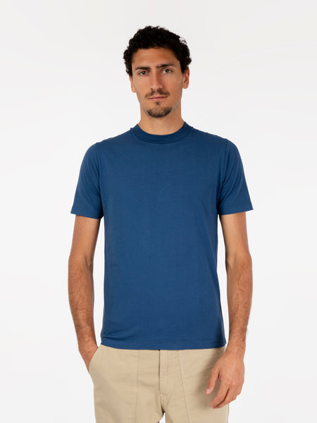 T-shirt basic a maniche corte blu