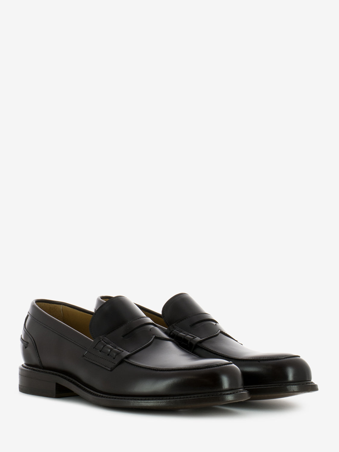 Rois hi-shine dark brown moccasin