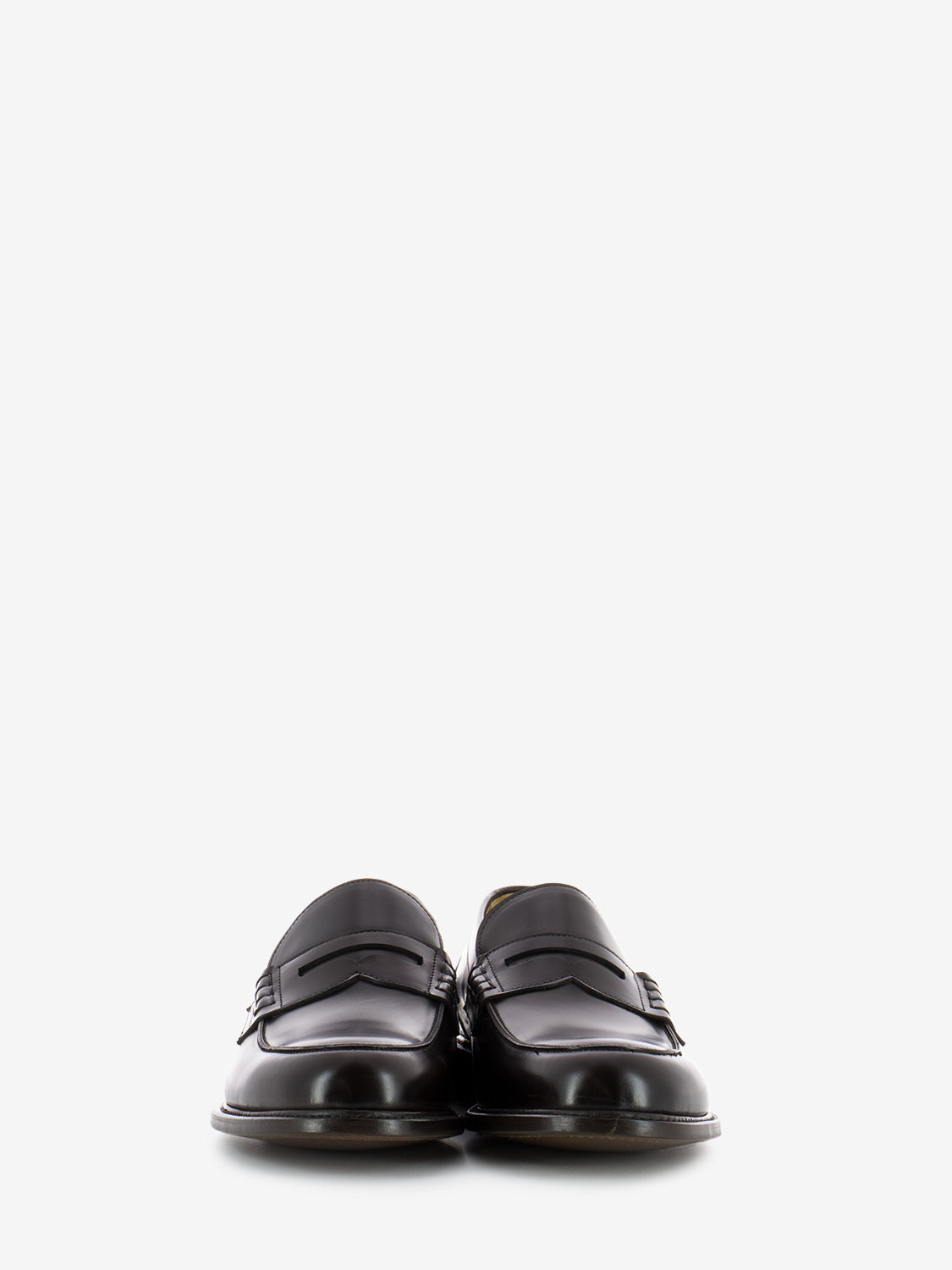 Rois hi-shine dark brown moccasin