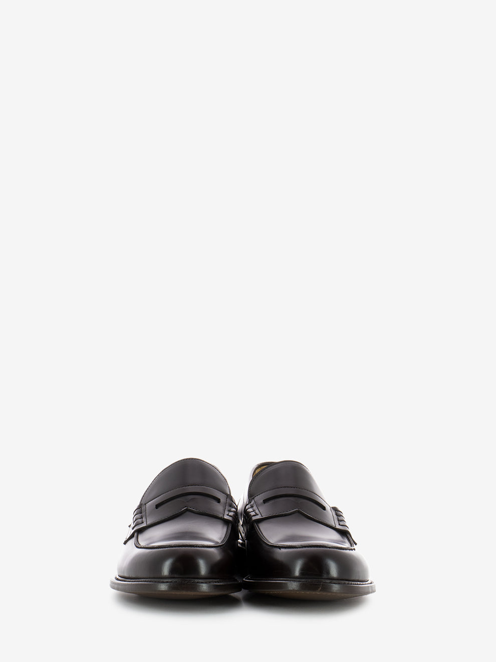 Rois hi-shine dark brown moccasin