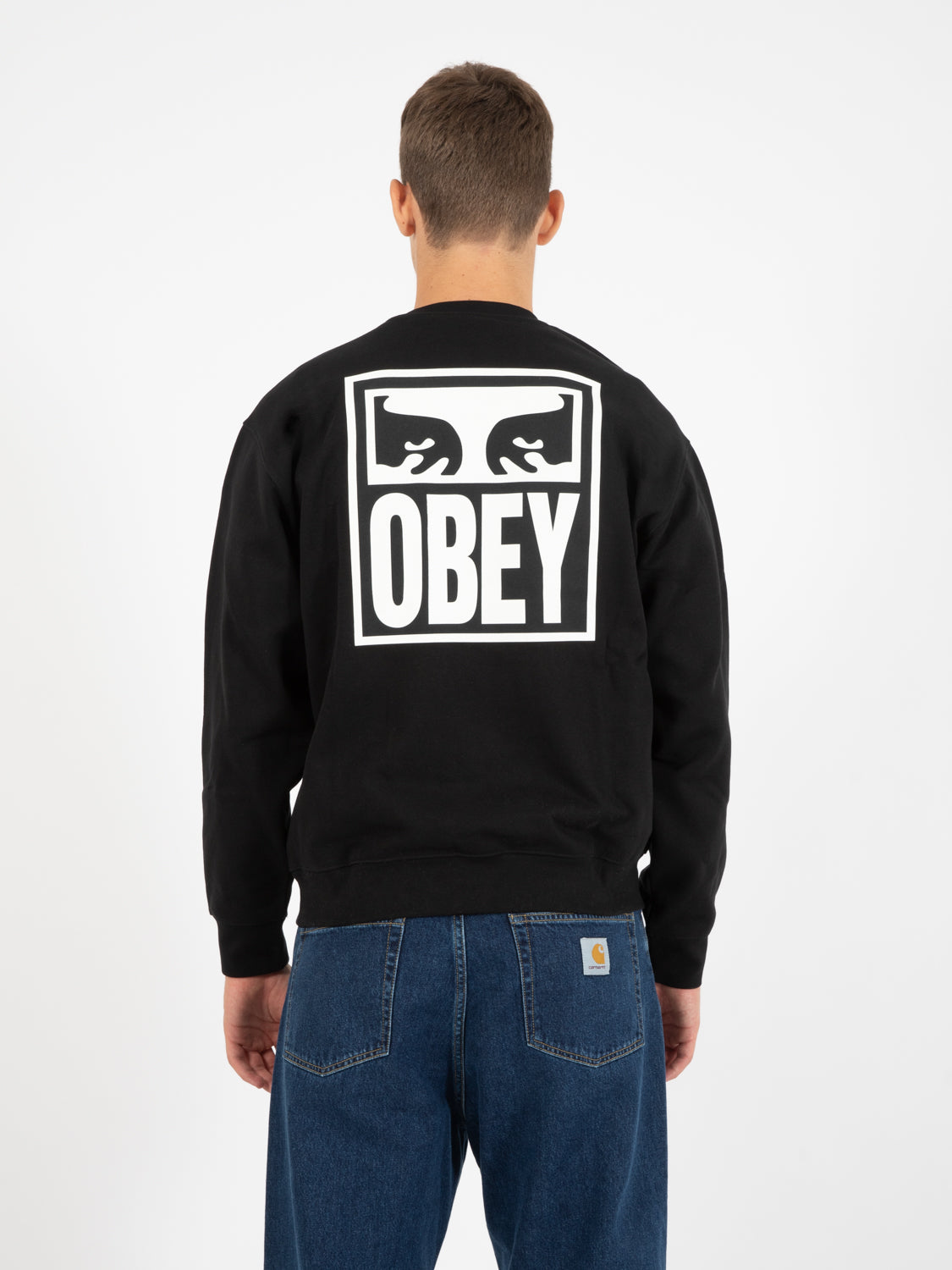 Felpa eyes icon crew fleece black