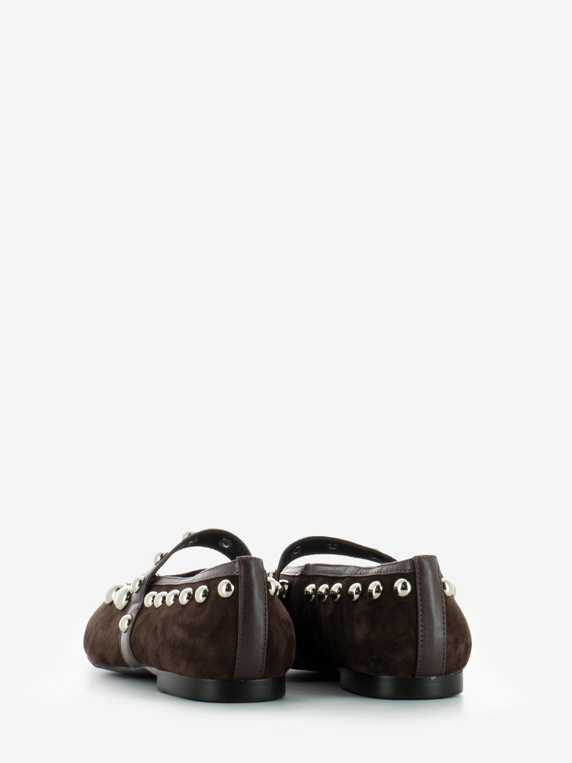 DARK BROWN SUEDE BALLERINA 717Z30VK_MARRON