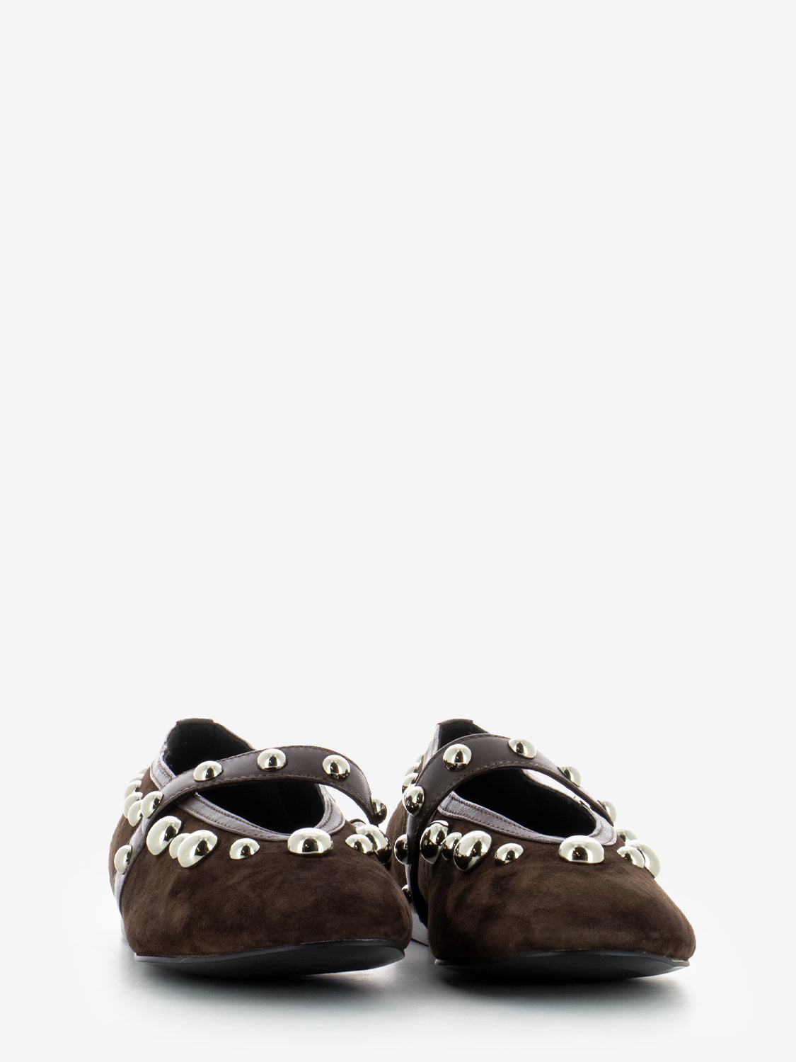 DARK BROWN SUEDE BALLERINA 717Z30VK_MARRON