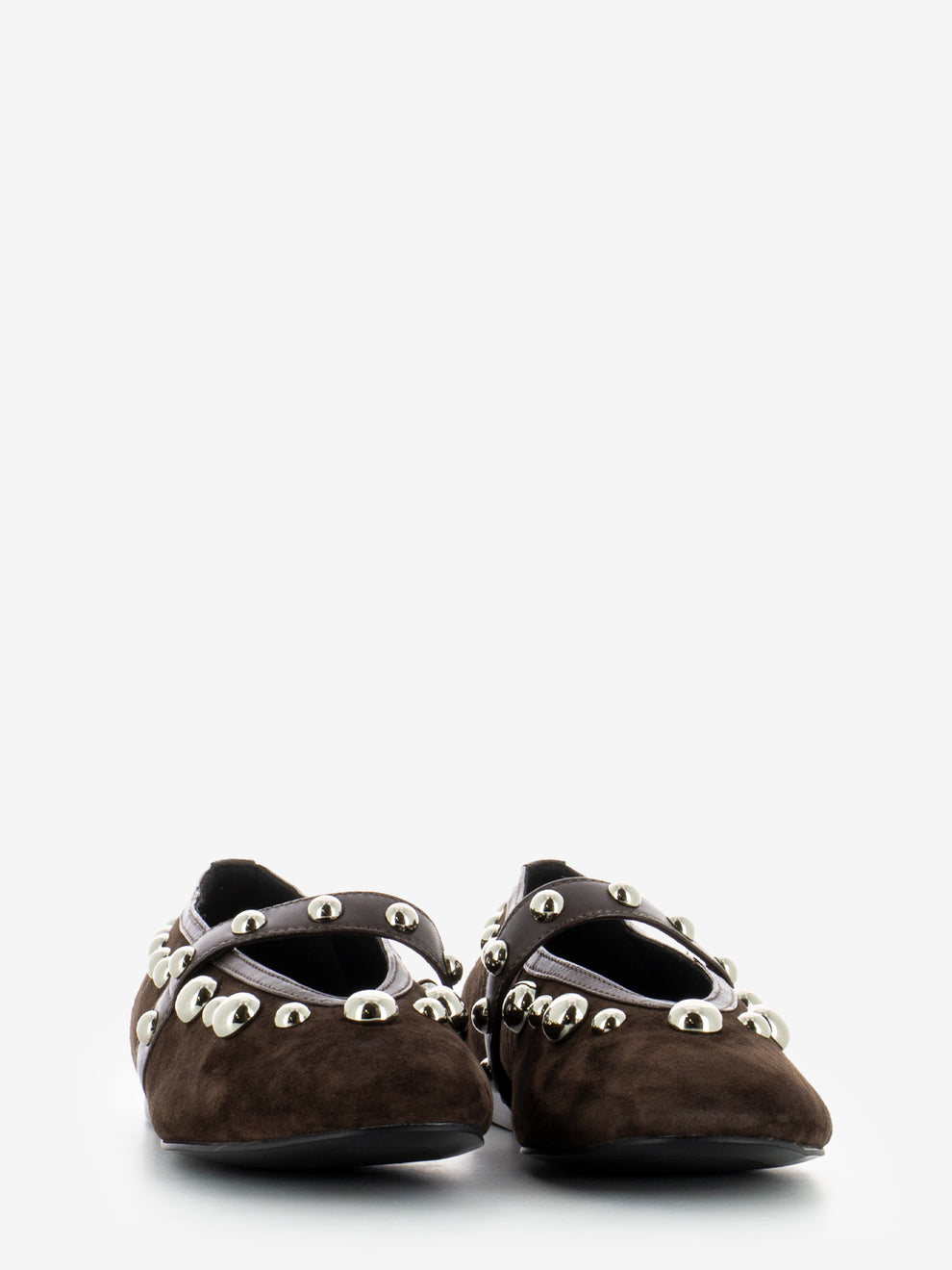 DARK BROWN SUEDE BALLERINA 717Z30VK_MARRON