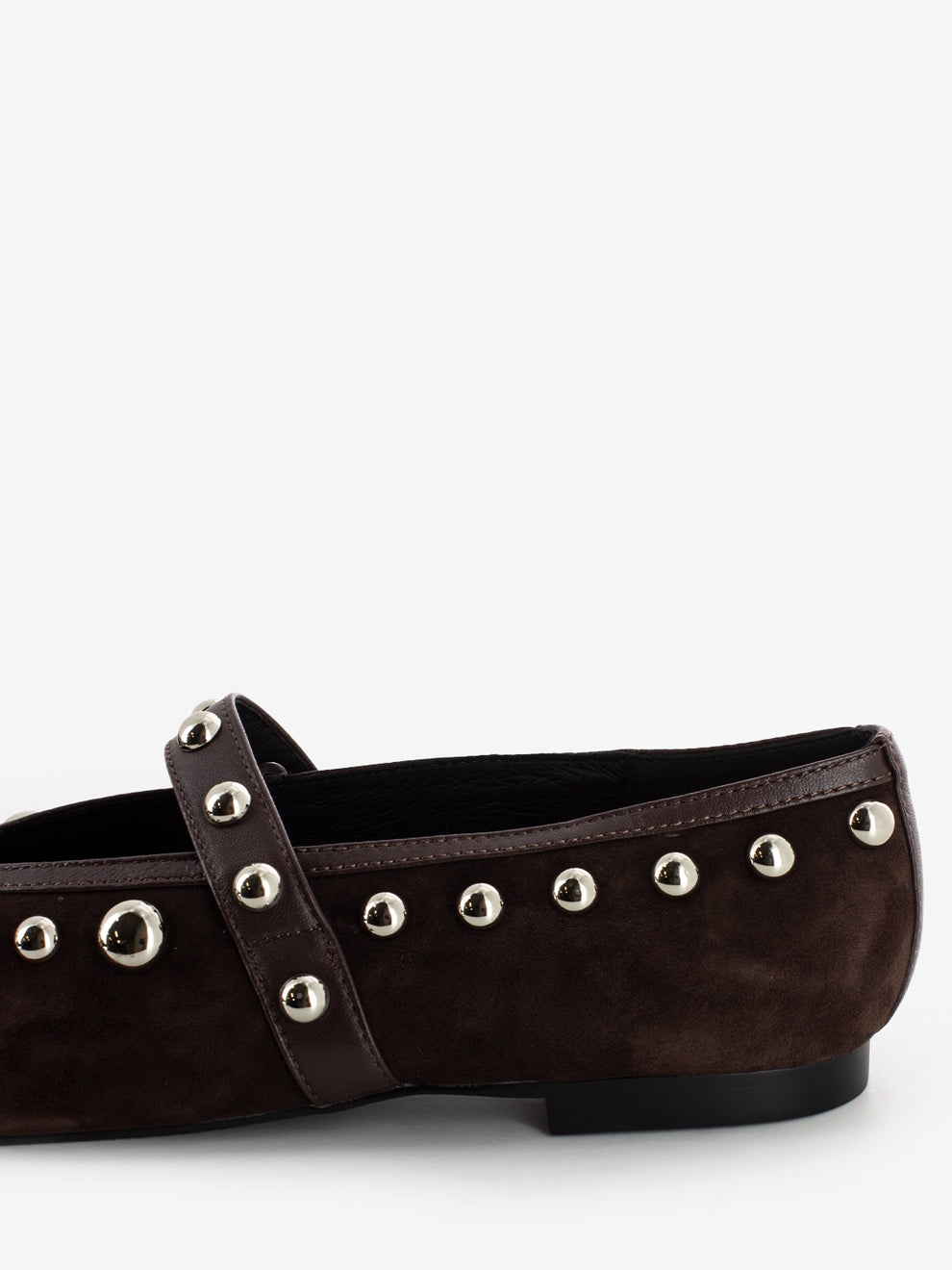 DARK BROWN SUEDE BALLERINA 717Z30VK_MARRON