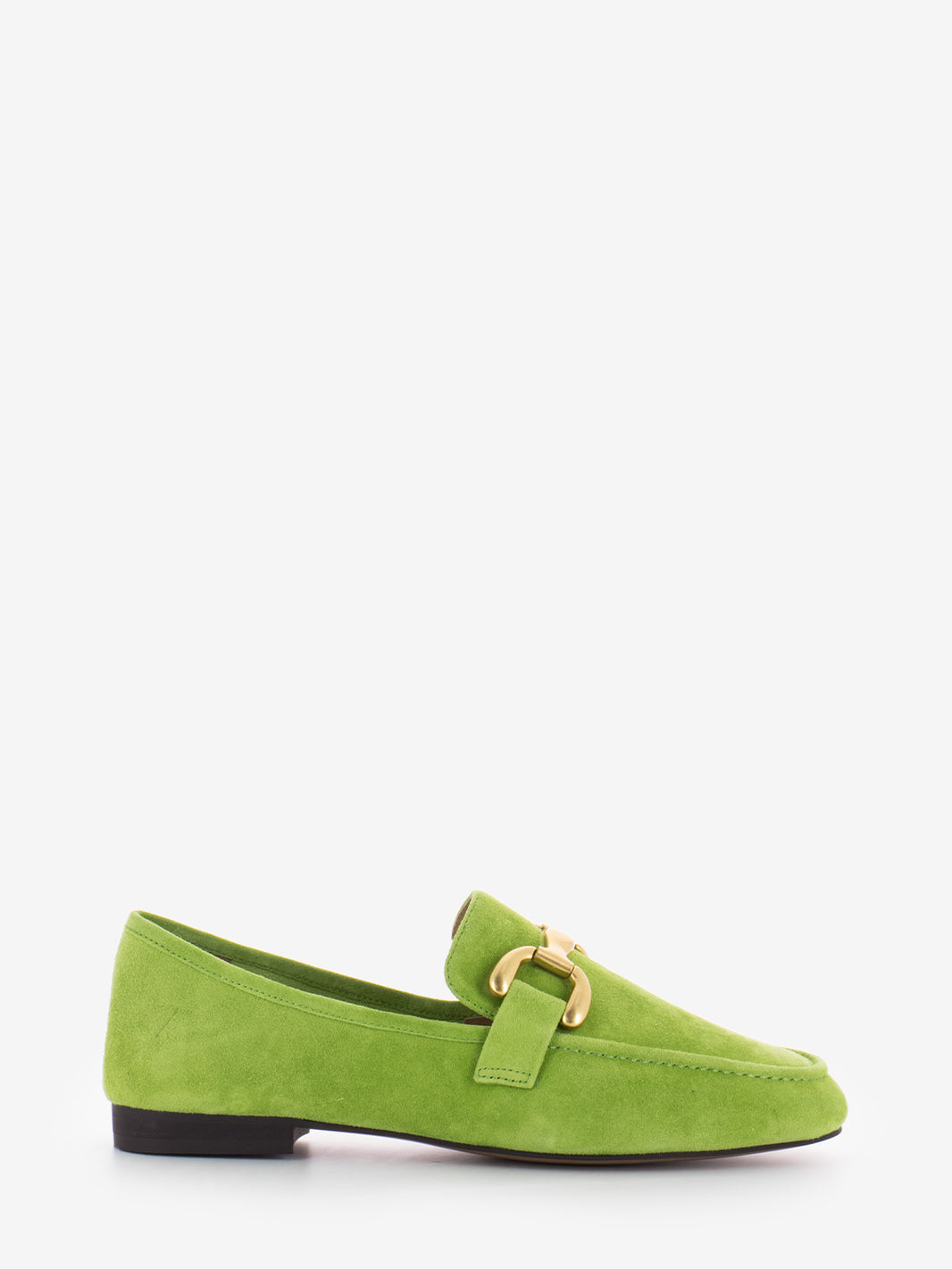 Pistachio suede loafers