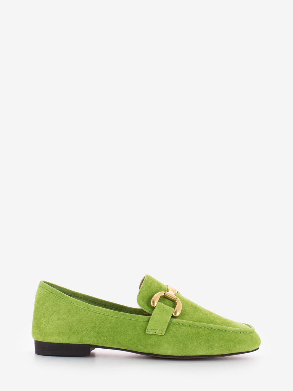 Pistachio suede loafers