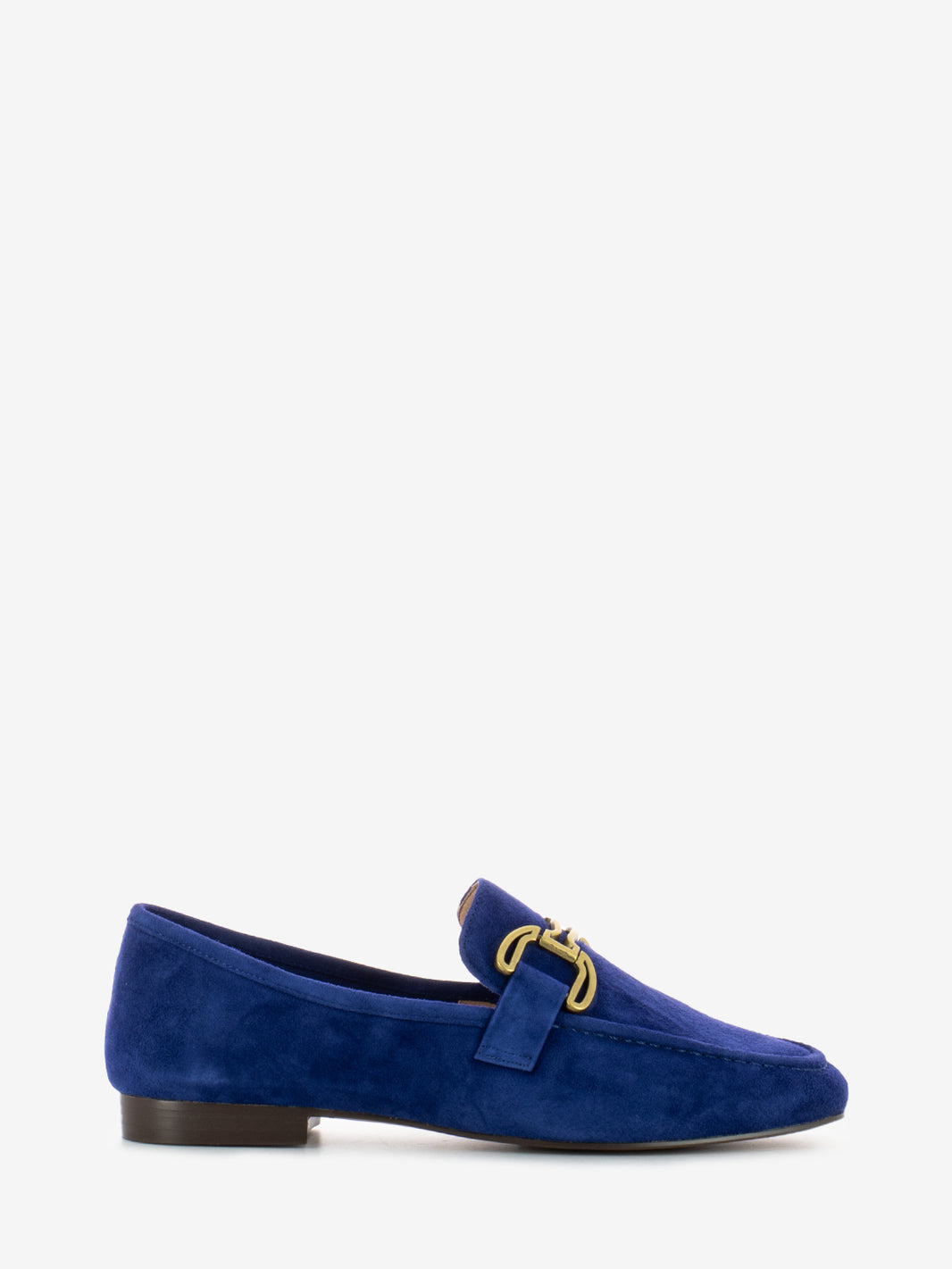 Zagreb suede moccasin with blue clamp