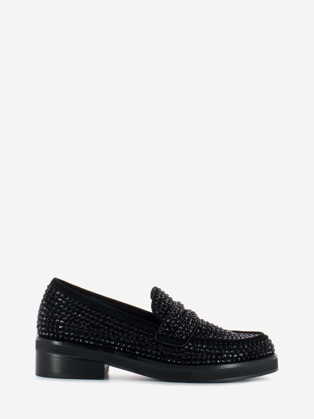 Mocassino penny Jaya con strass nero