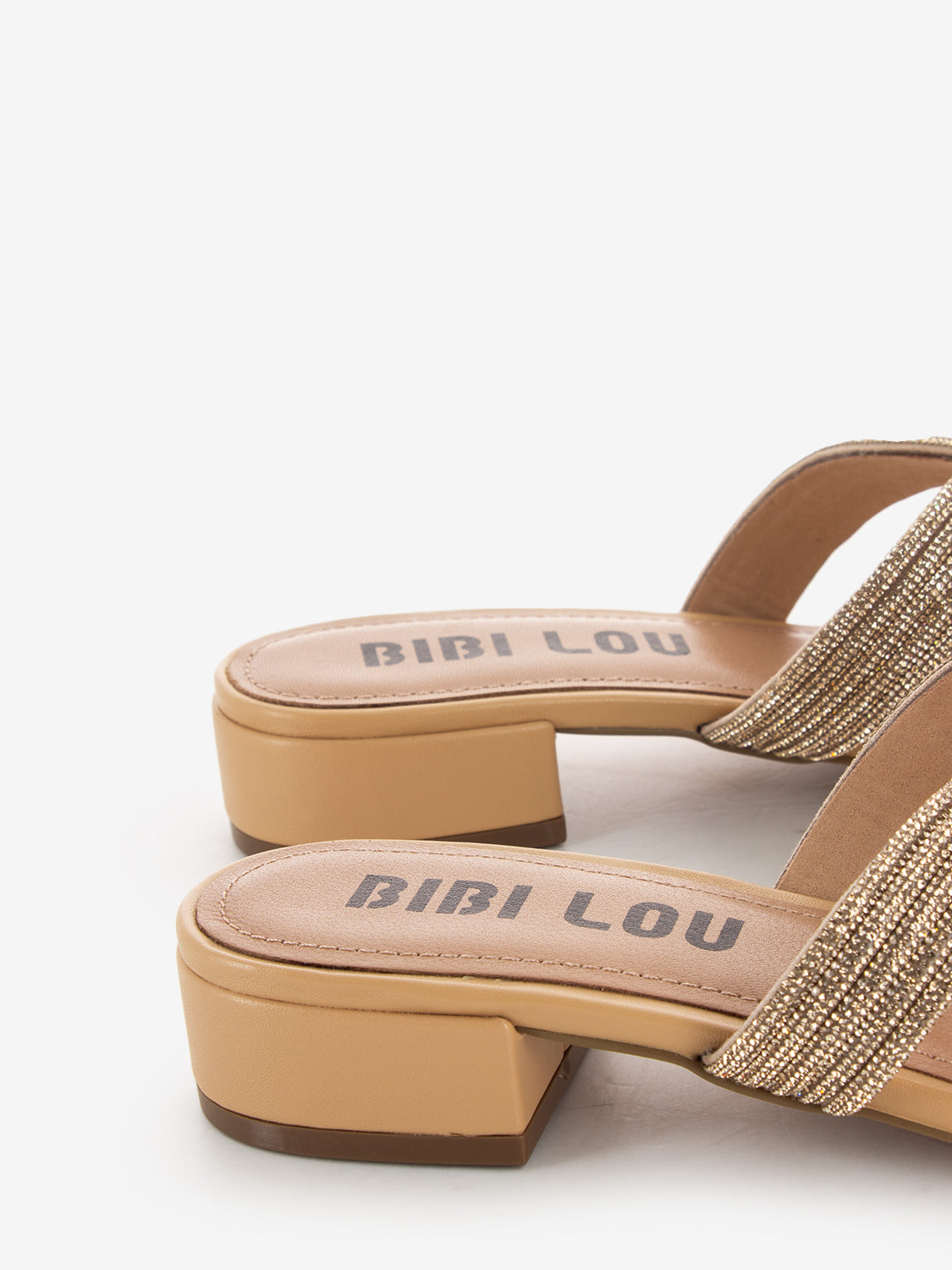 Sandali a ciabatta con strass nude