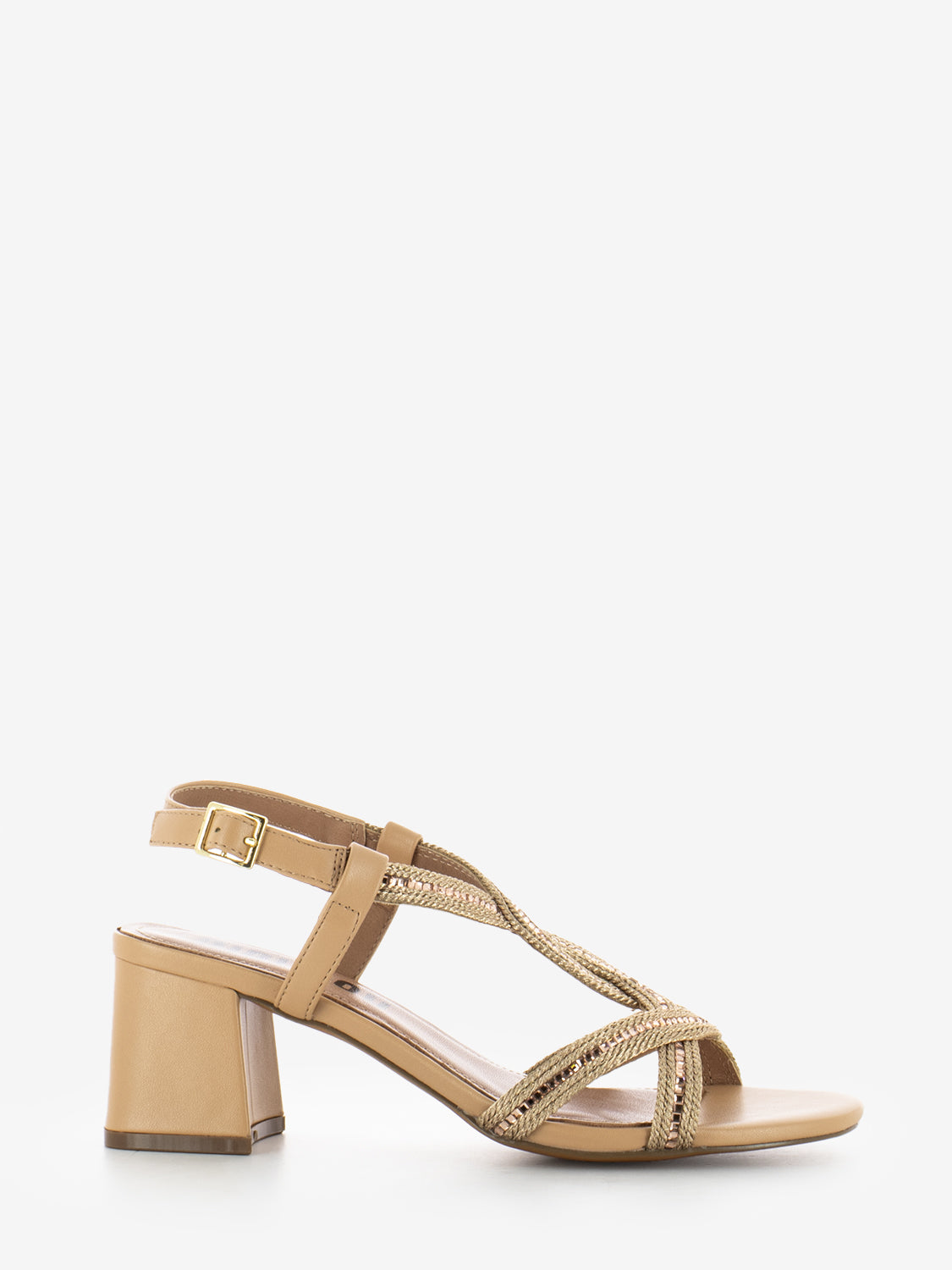 Sandali Ayla con tacco e strass nude