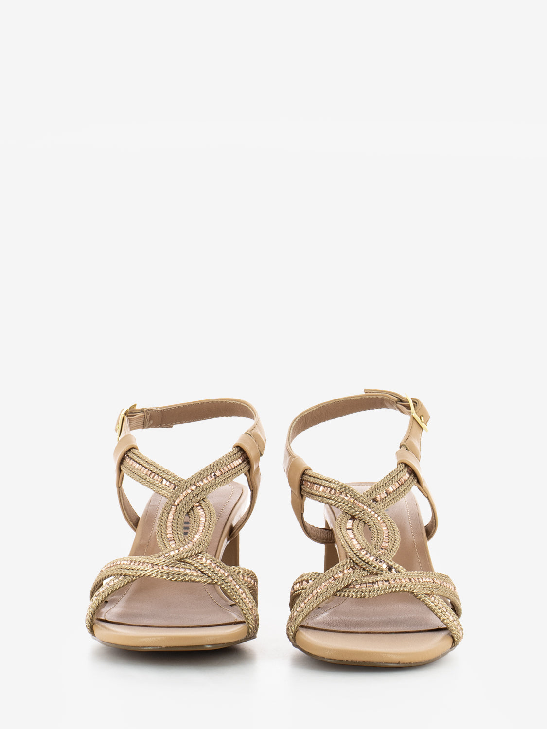 Sandali Ayla con tacco e strass nude