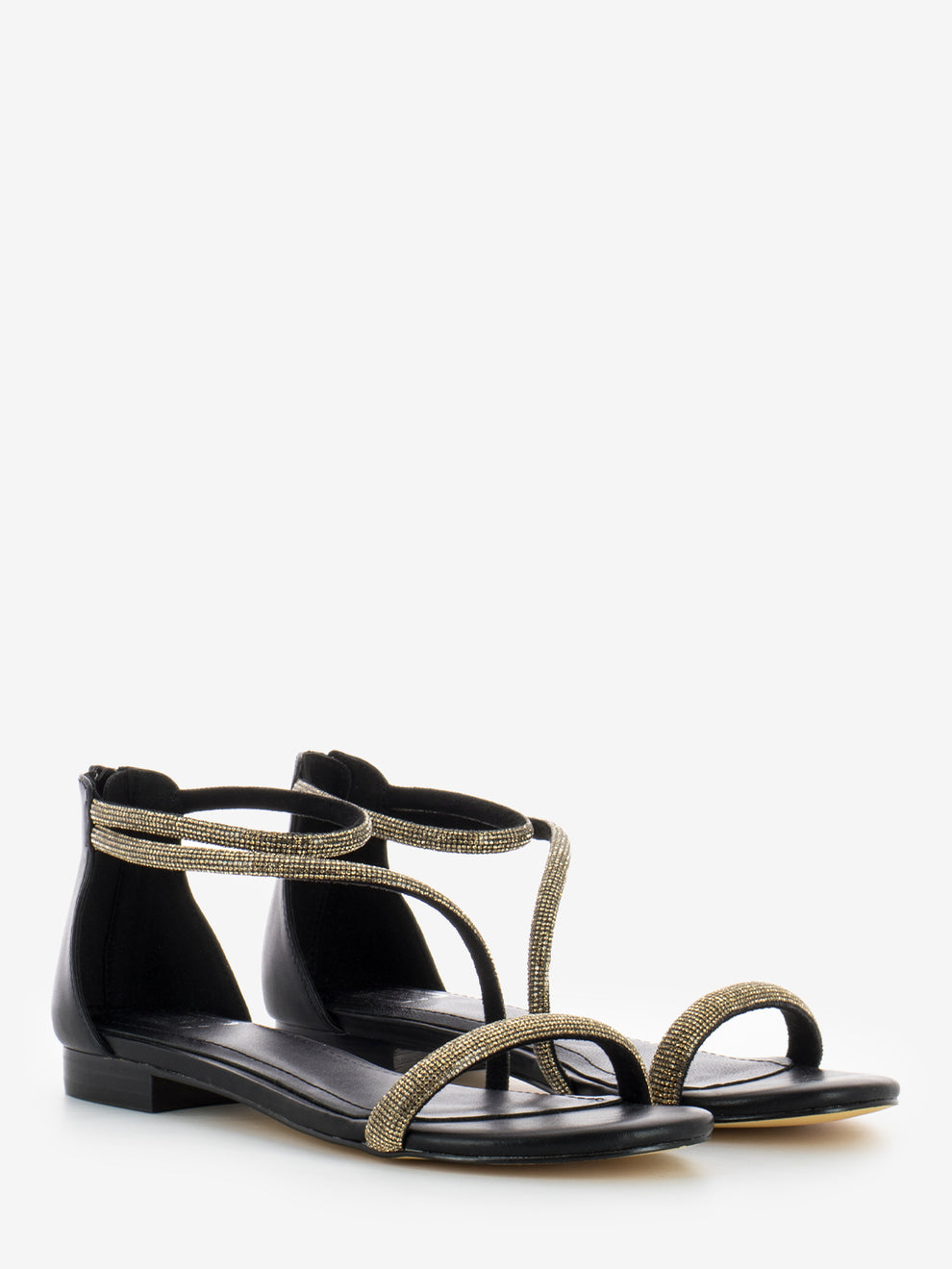 Sandali bassi glitter rame