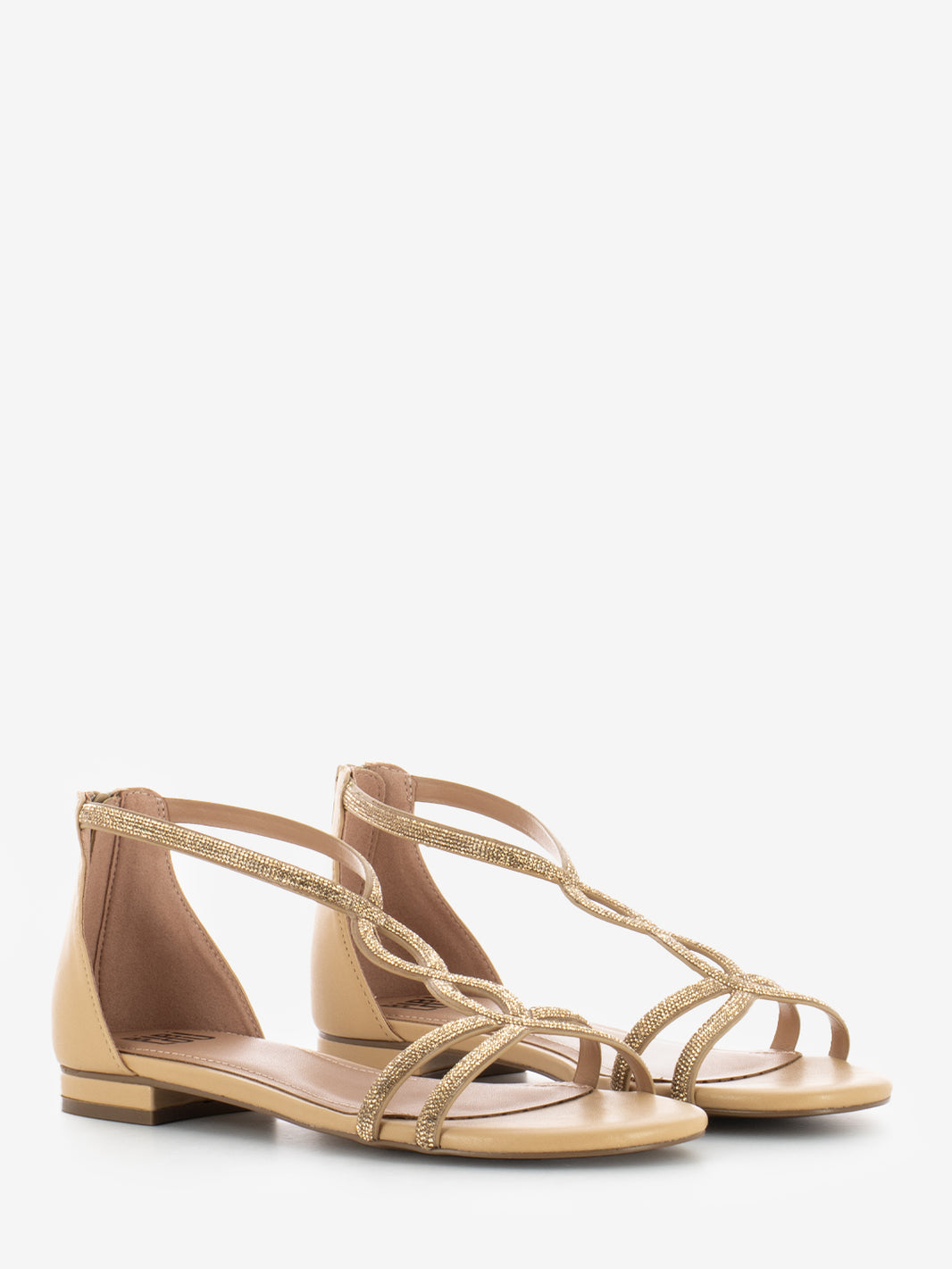 Nude Glitter Sandals