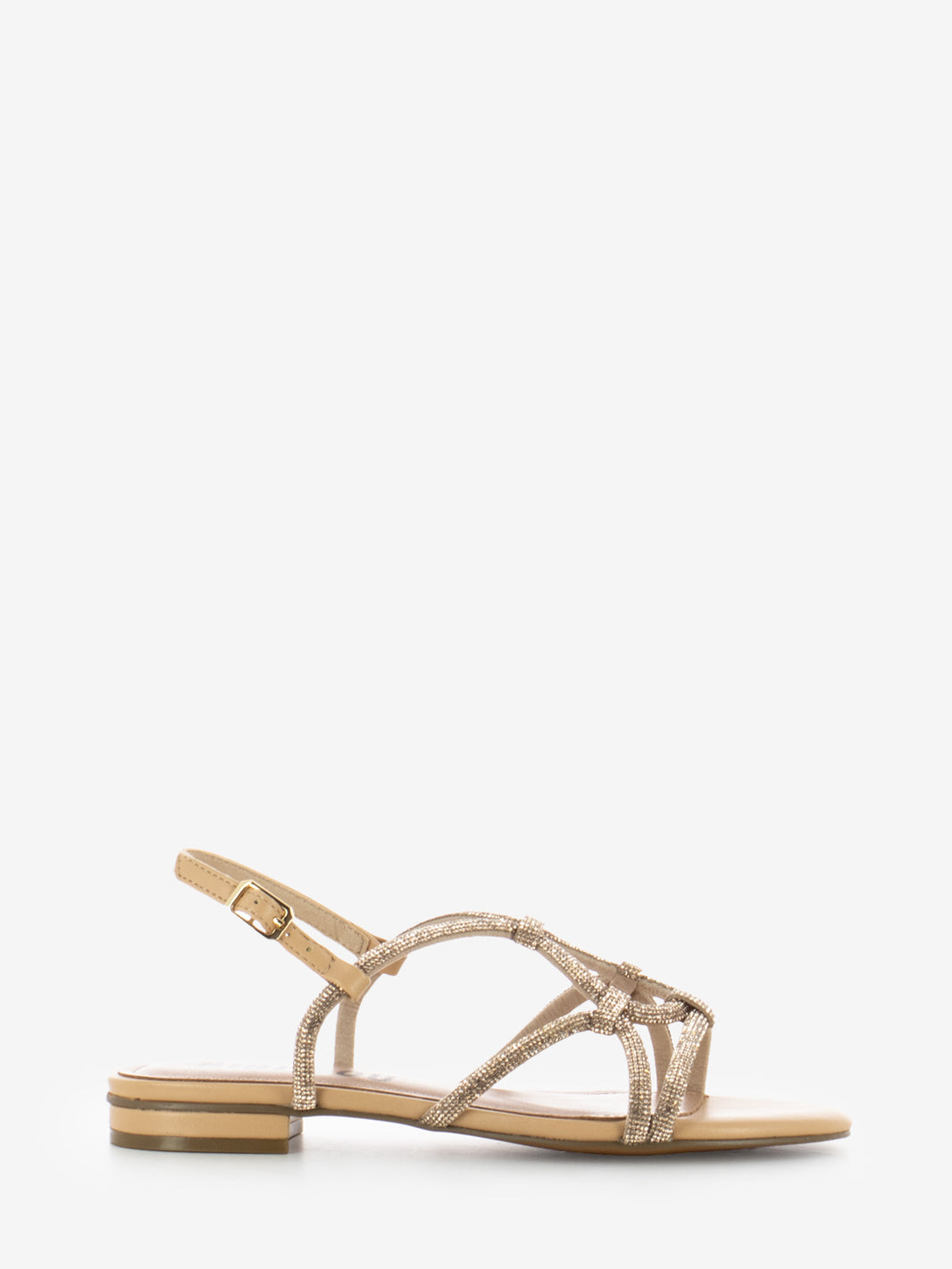 Liv sandals with nude rhinestones