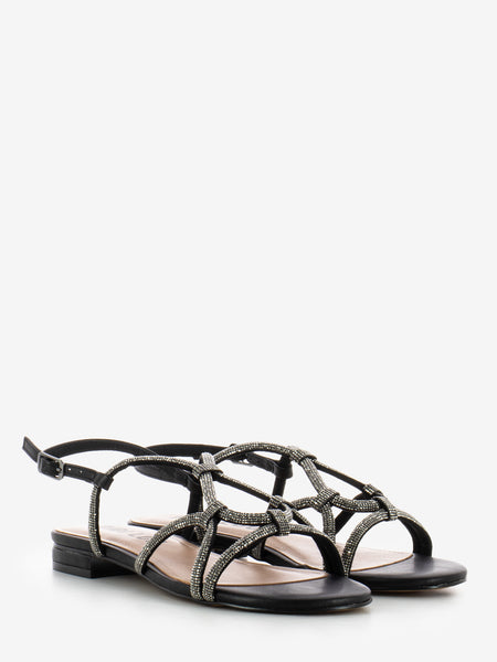 Sandali Liv con strass neri