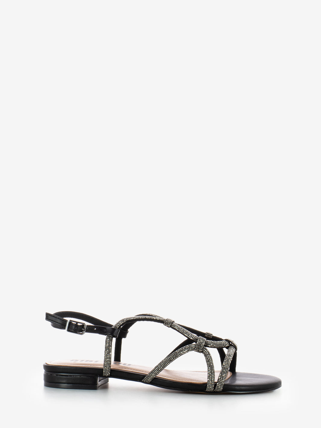 Liv Sandals with Black Rhinestones
