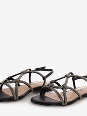 BIBI LOU - Sandali Liv con strass neri