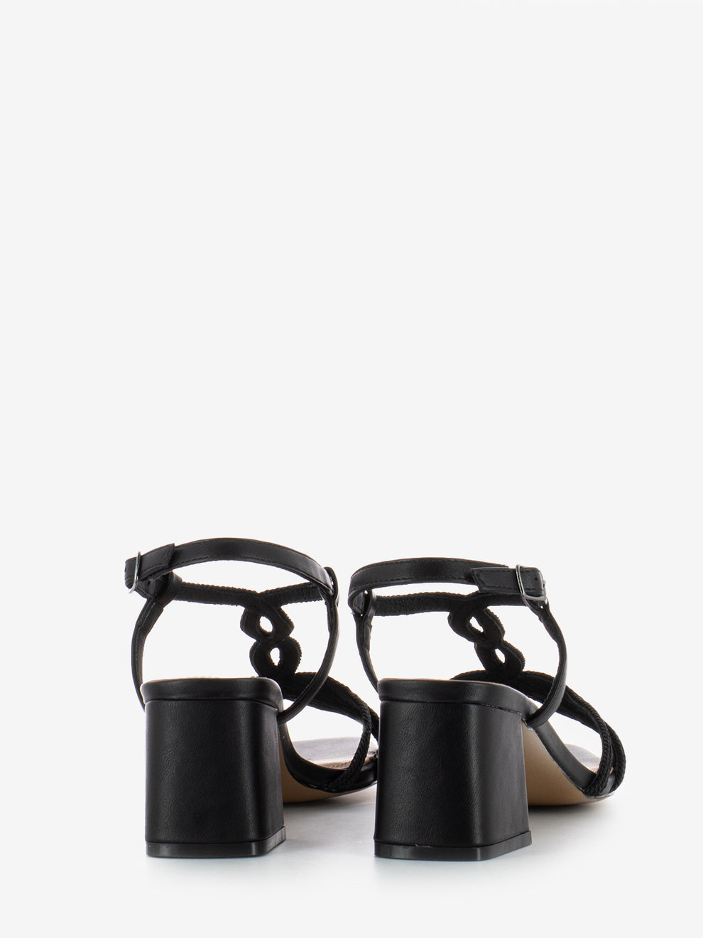 T.50 black braid sandals