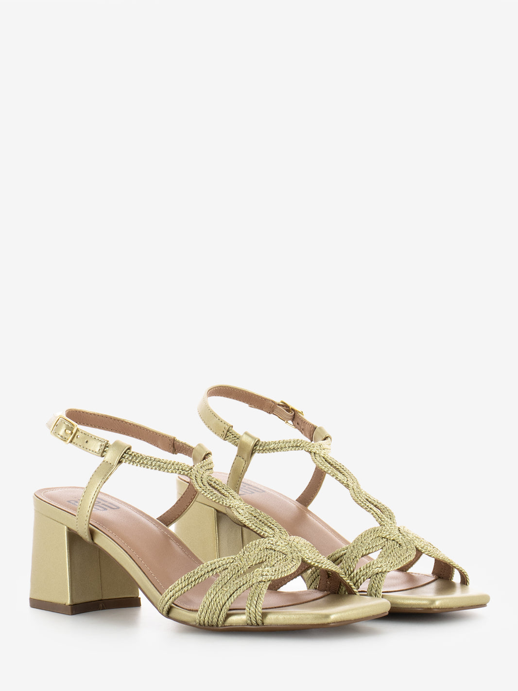 Sandali T.50 treccia oro