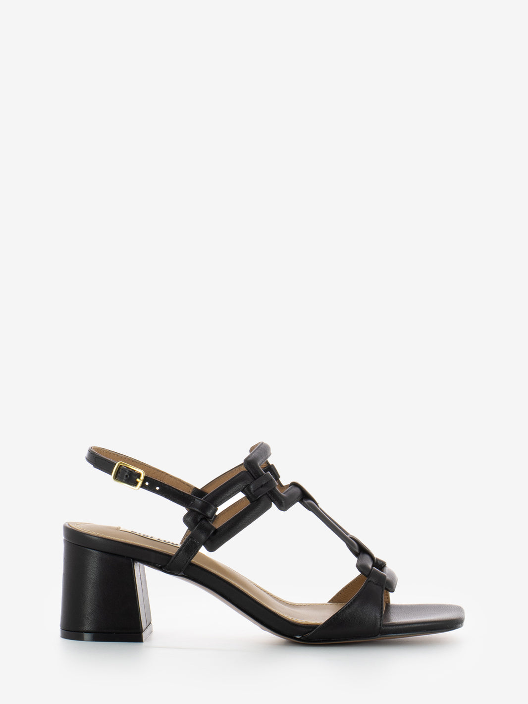 Sandalo fascia geometrica nero